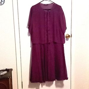 Woman Within 2 pc Ruffled Dress NWOT